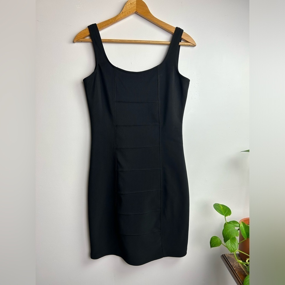 Vtg Y2K witchy spicy girl smartset Bodycon‎ Mini Dress Black Sleeveless Size M